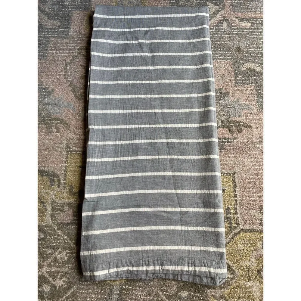 Threshold Blocked Striped Farmhouse Shower Curtain